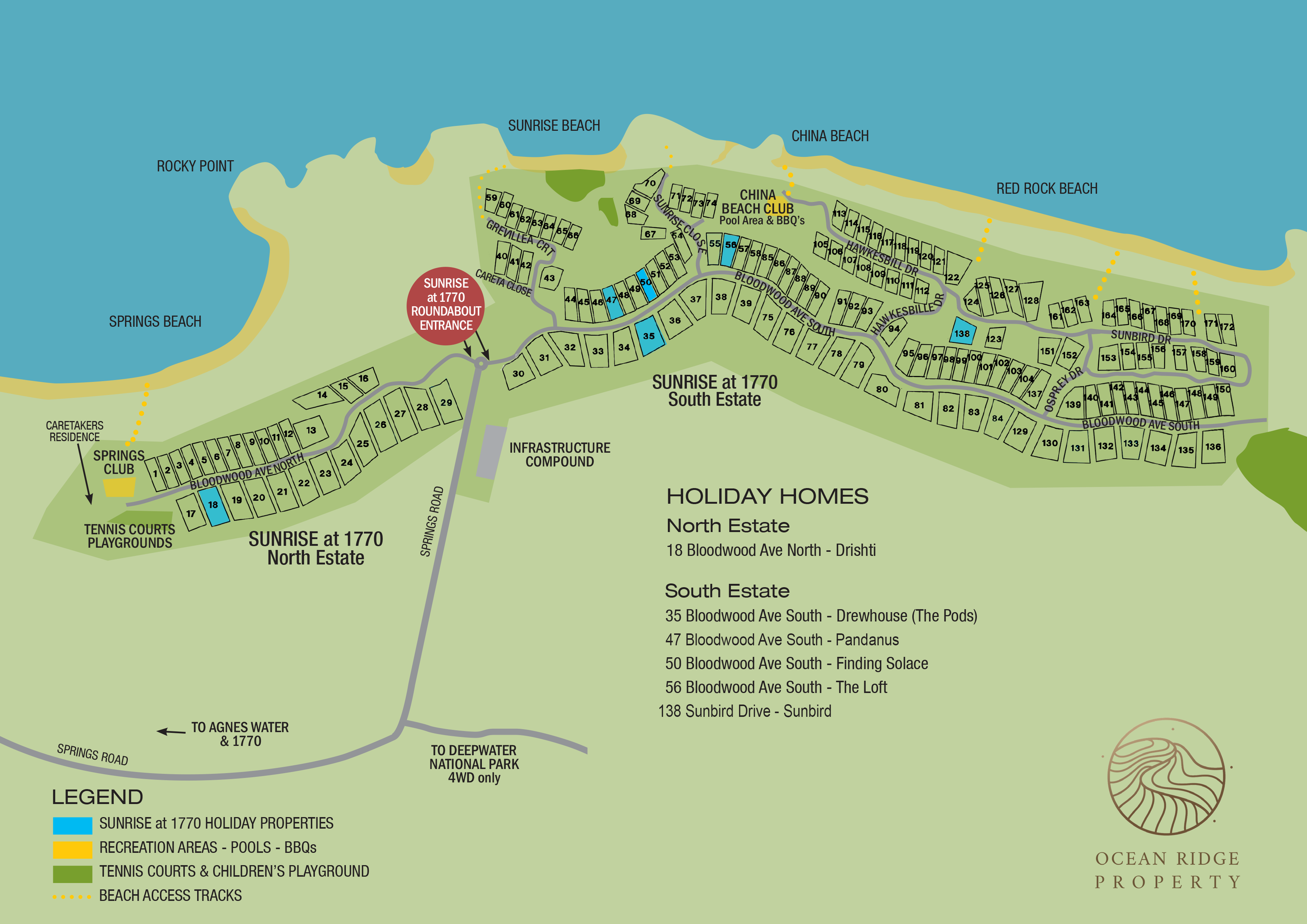 Sunrise at 1770 - map